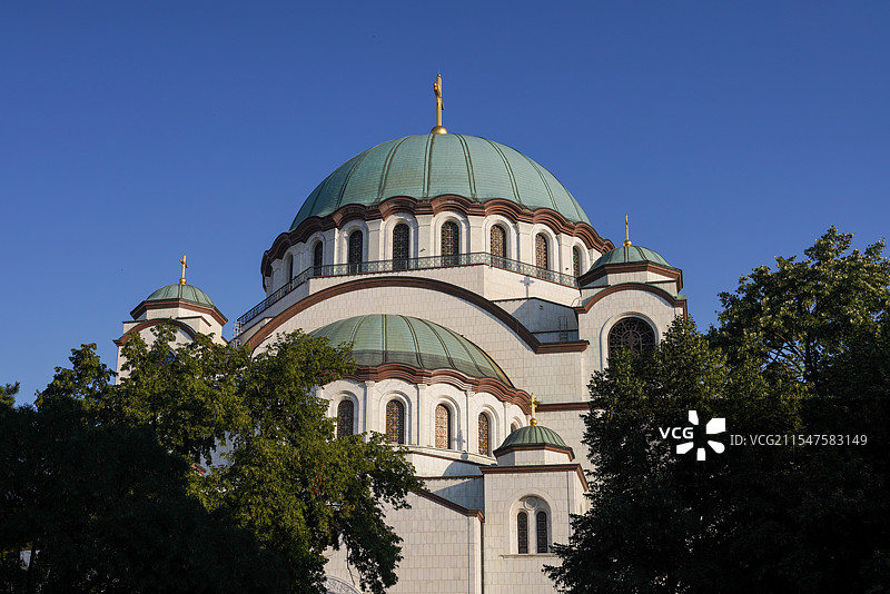 巴尔干地区 塞尔维亚 贝尔格莱德 圣萨瓦大教堂图片素材