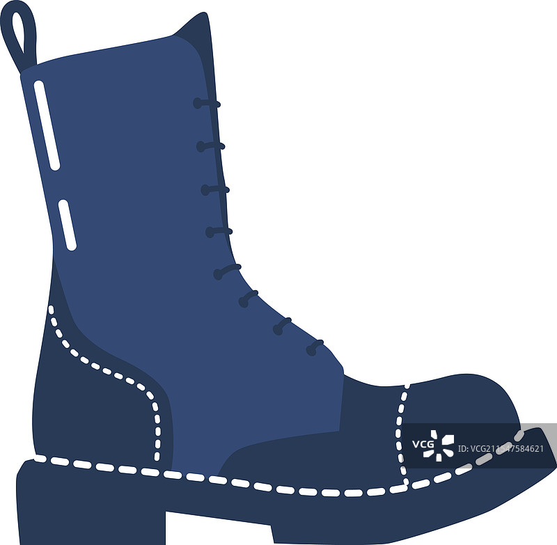 带鞋带的大底靴子图片素材