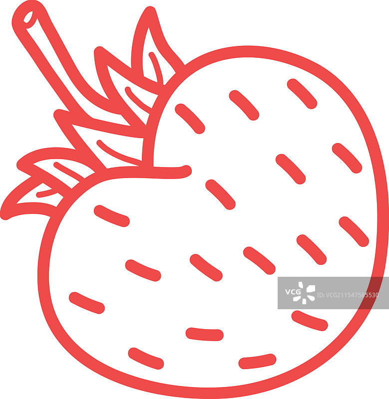 手绘草莓图片素材