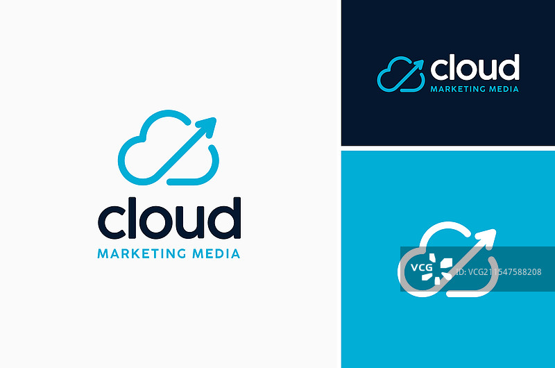 天空云彩线箭头商业统计图标图片素材