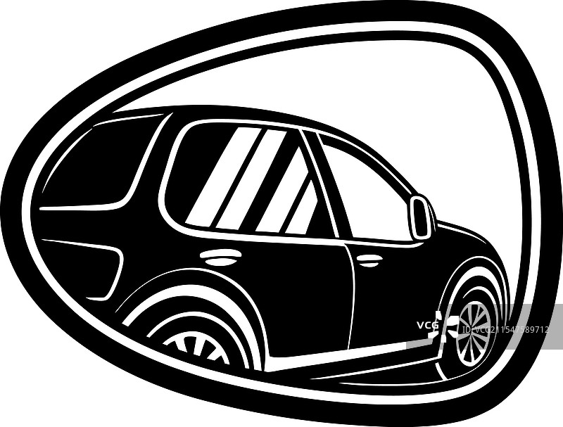 反射汽车镜子轮廓设计图片素材