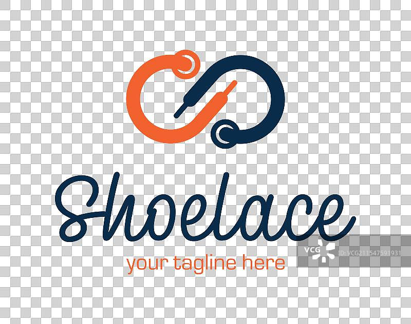 鞋带运动鞋店标志或徽章图片素材