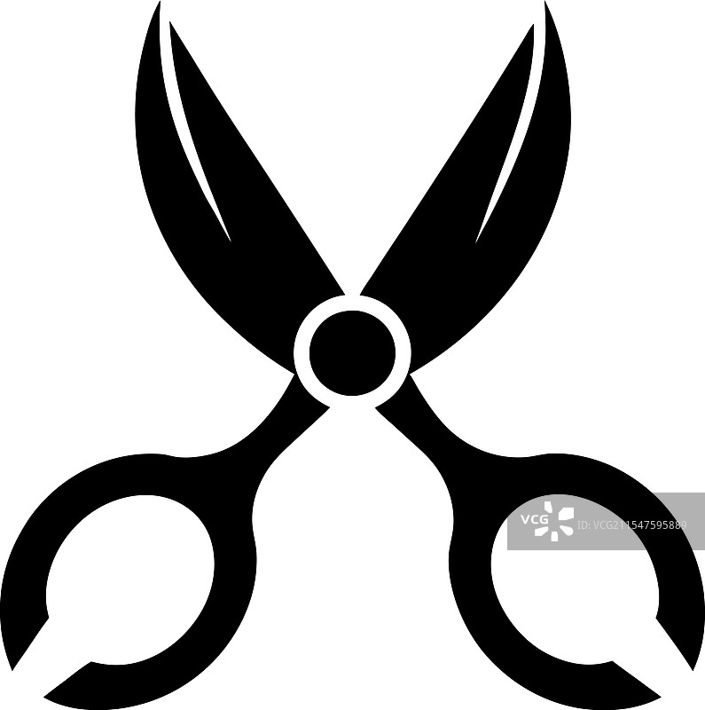 黑白剪刀剪影设计图片素材