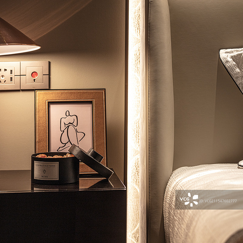 样板房中的卧室展示图片素材