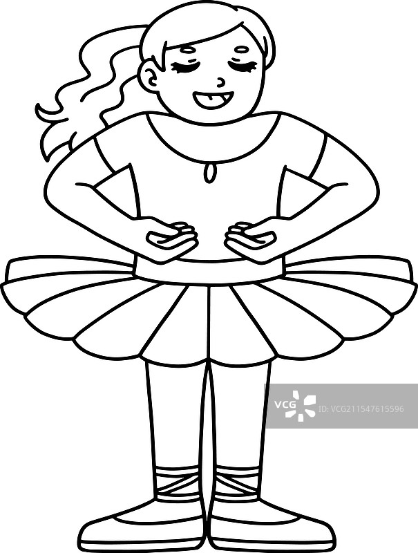 独立着色的芭蕾舞者第一位置图片素材