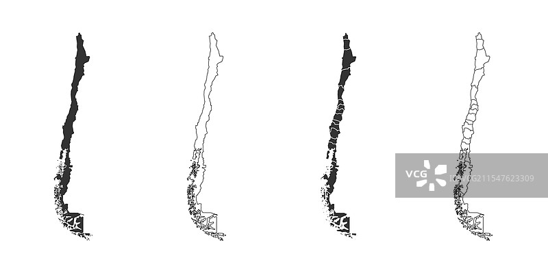 智利行政区划政治地图图片素材