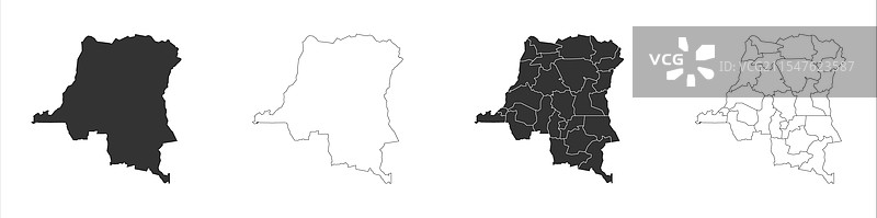 刚果民主共和国政治地图图片素材