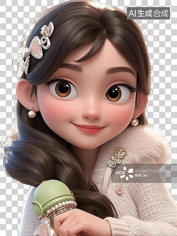 【AI数字艺术】爱意满满的少女心图片素材