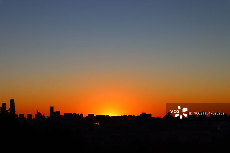 京城景山日出图片素材