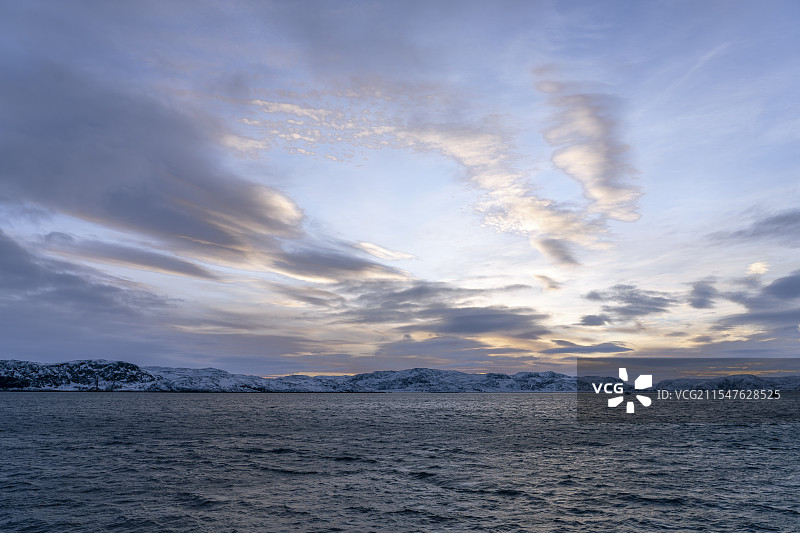 北冰洋，拍摄于北极圈捷里别尔卡图片素材