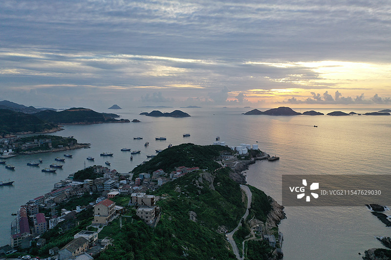 温岭石塘航拍图片素材