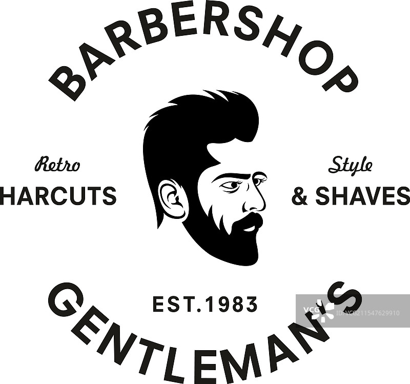 理发店标志设计图片素材