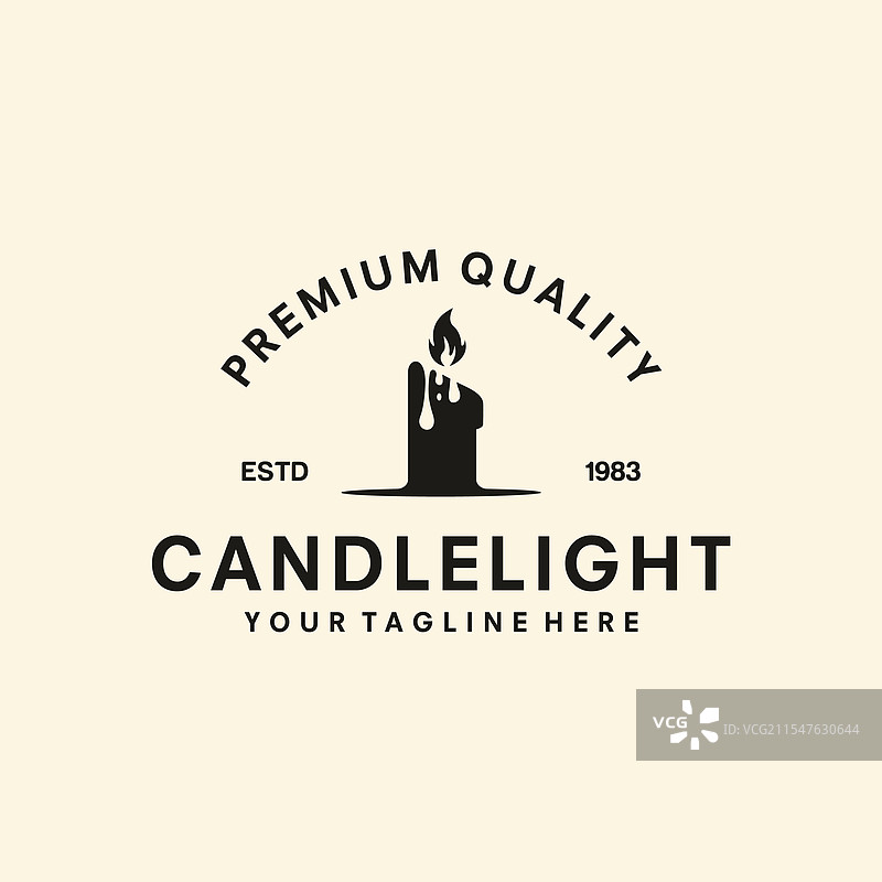 蜡烛光logo设计图片素材