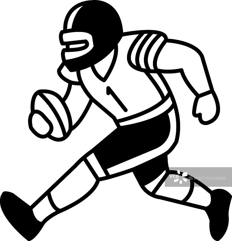 一名足球运动员正在奔跑，手中握着足球。图片素材