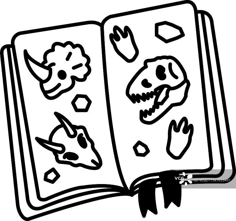 一本页上有恐龙图画的书图片素材