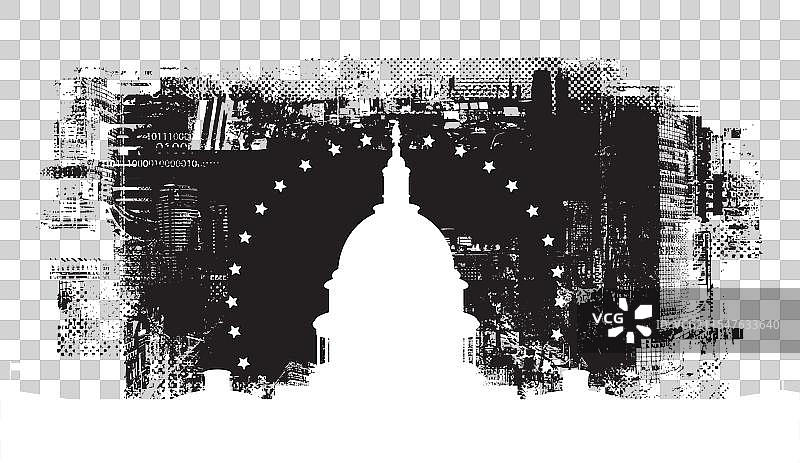 华盛顿特区的美国国会大厦图片素材