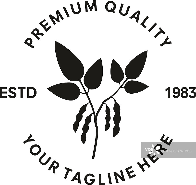 健康食品大豆标志模板设计简单图片素材