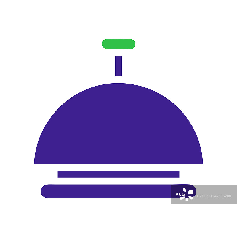 酒店铃铛图标，服务与款待的概念图片素材