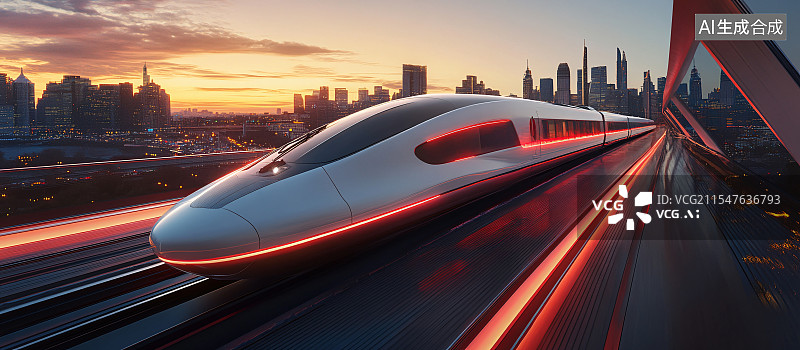 【AI数字艺术】未来城际高铁图片素材