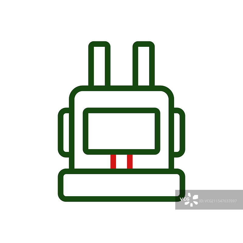 防弹背心图标，象征保护概念图片素材