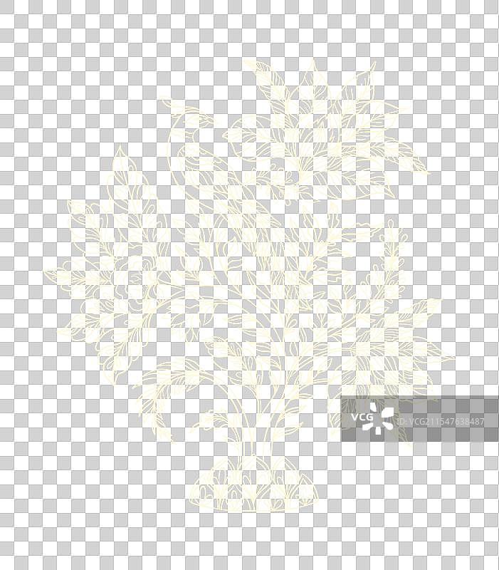 鸟儿栖息在树枝上，莫卧儿风格的装饰性 ornamental图片素材