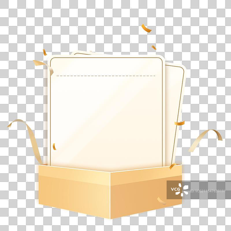 白金卡片礼花礼盒图片素材