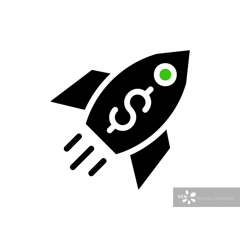 金融增长火箭图标概念图片素材