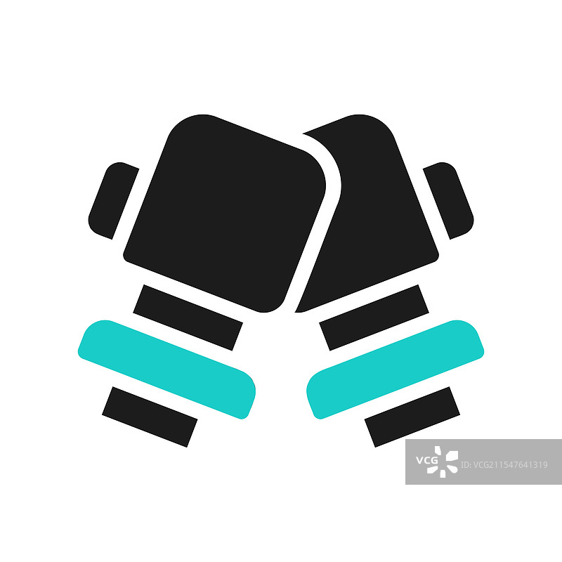 拳击手套图标，运动竞赛概念图片素材
