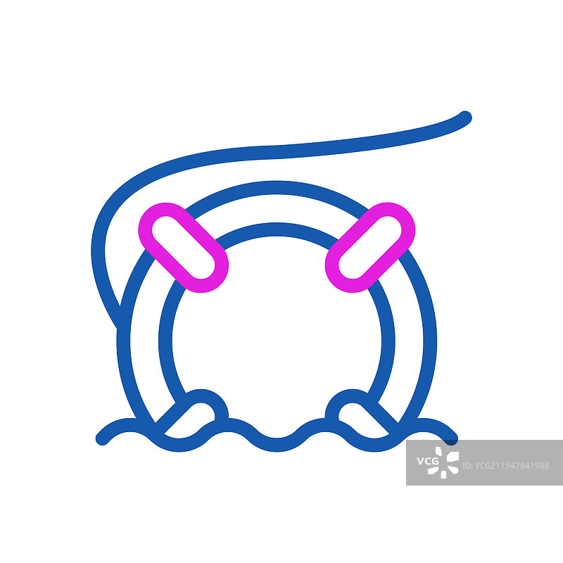 救生圈图标，象征安全与救援图片素材