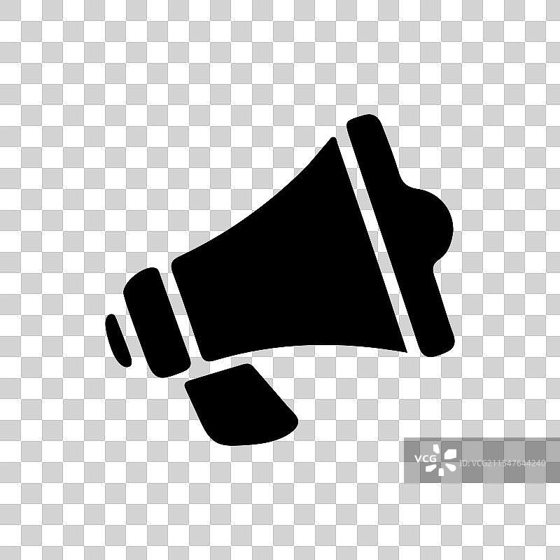 黑色麦克风图标，白色背景图片素材