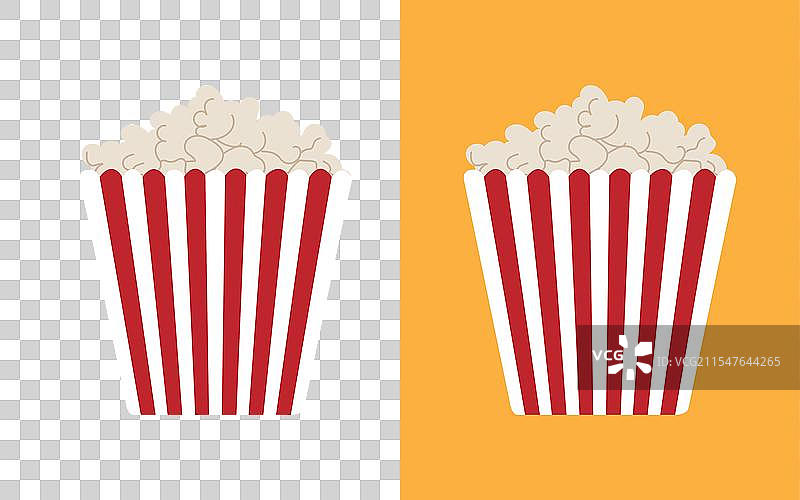 卡通风格的爆米花桶艺术图片素材