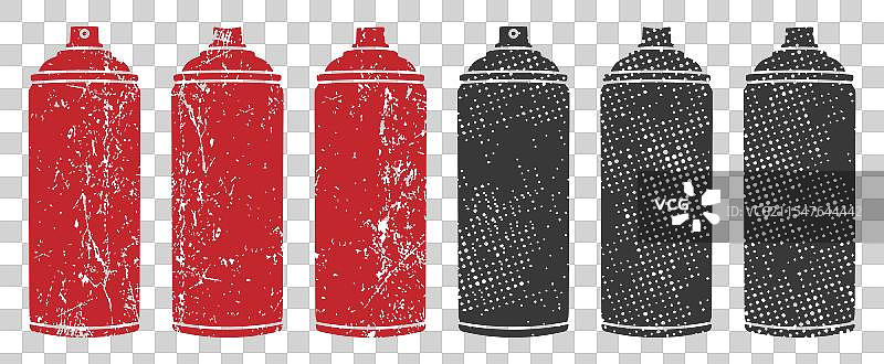 喷漆瓶图标的磨砂纹理风格图片素材