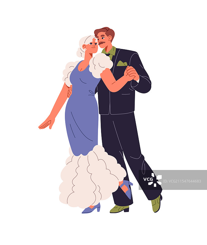 专业舞者表演狐步舞情侣舞图片素材