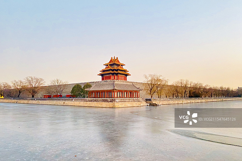 故宫角楼冬日风光图片素材