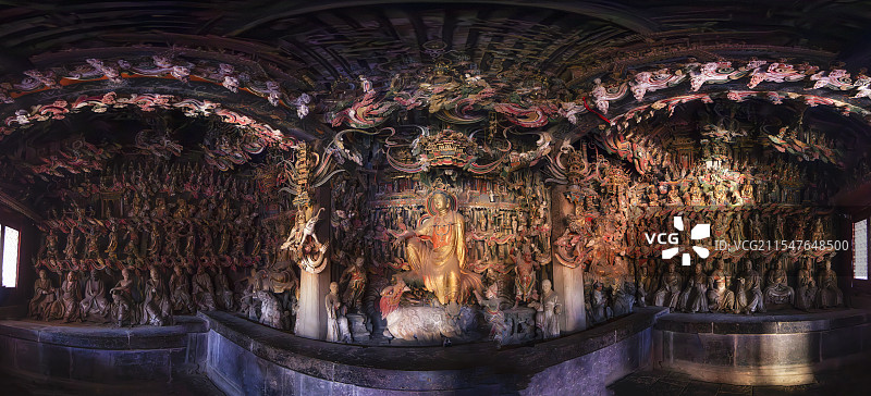 观音堂内部全景图片素材
