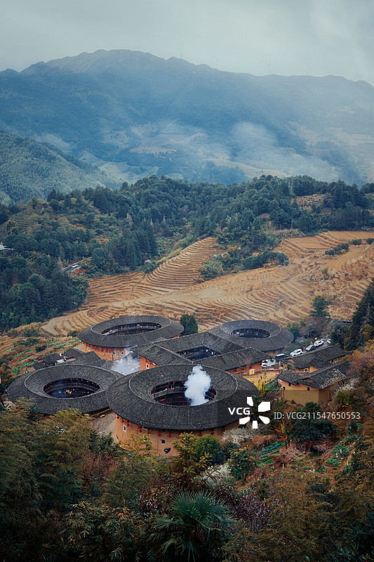 田螺坑土楼群图片素材