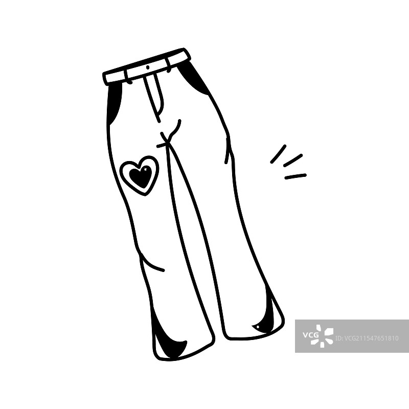 喇叭裤图片素材