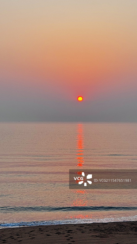 山东日照～冬日日出图片素材