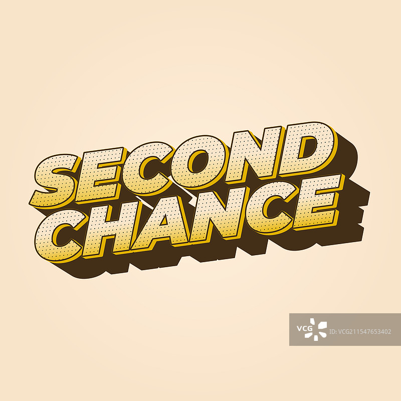 社交媒体广告中的第二次机会文本效果图片素材