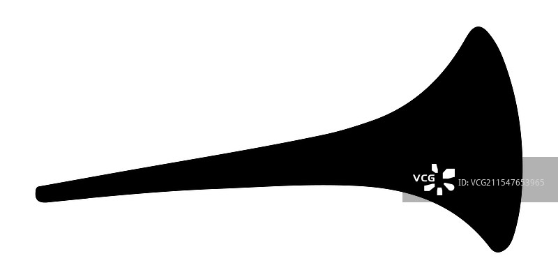 白色背景上的长号剪影艺术图片素材
