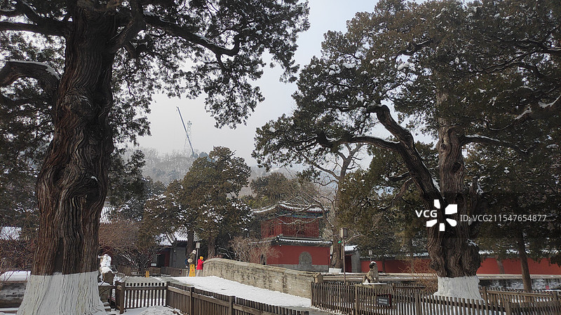 北京大觉寺雪景图片素材