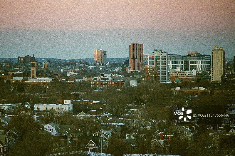 美国马萨诸塞州波士顿冬季景色图片素材