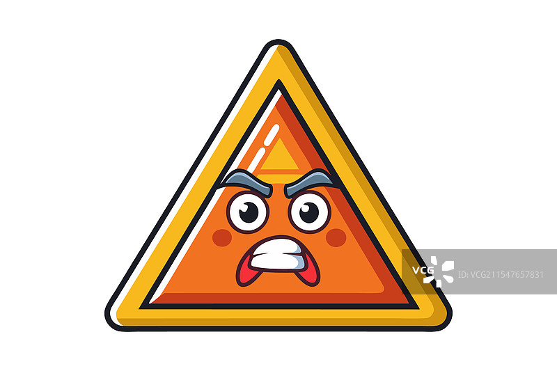 顽皮而大胆的危险图标，带有三角形图片素材