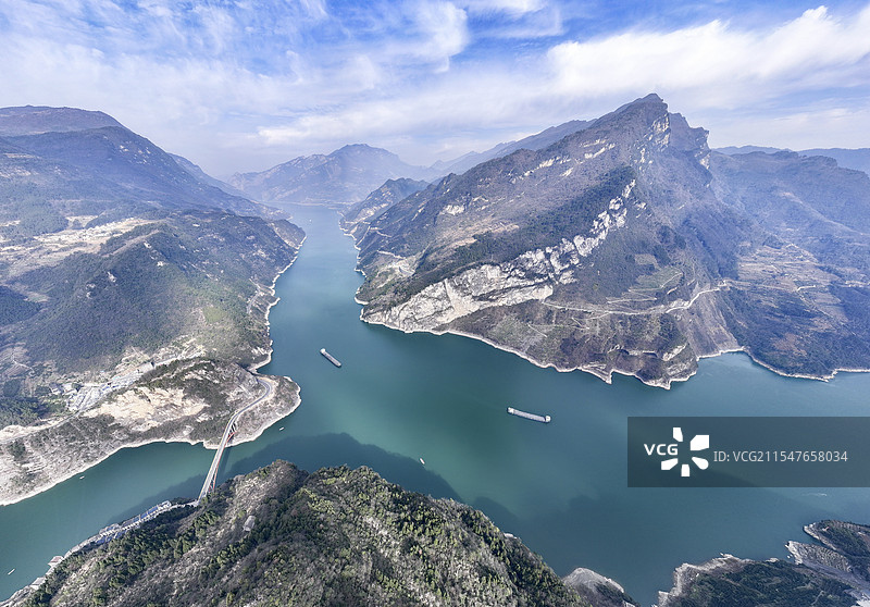 湖北宜昌：碧水蓝天三峡美图片素材