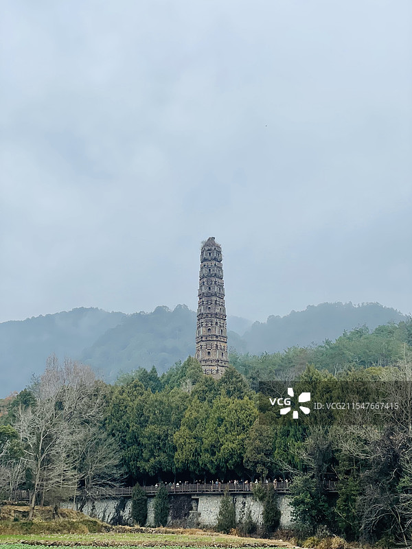 天台山国清寺隋塔图片素材