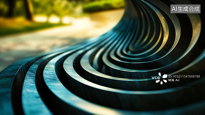 【AI数字艺术】纯净唯美弯曲图片素材