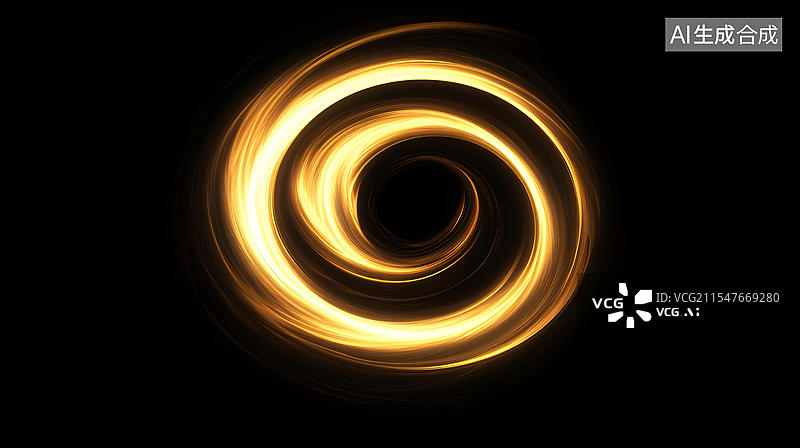 【AI数字艺术】旋转圆环光感图片素材