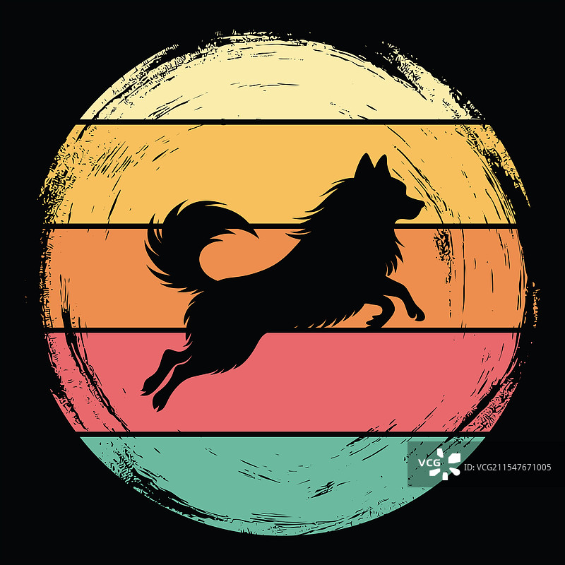 复古的日本狆图片素材