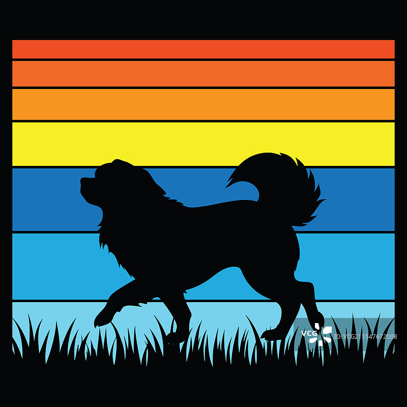 复古的日本狆图片素材