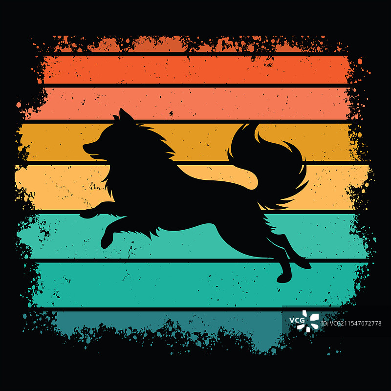 复古的日本狆图片素材